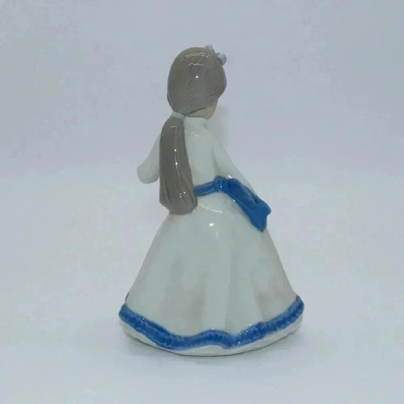 Zaphir Lladro Girl in Flower Dress Porcelain Figurine 7 inch Vintage - Picture 4 of 6